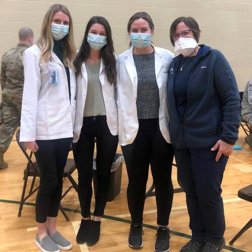 Traverse City GVSU's PA students help administering Covid-19 vaccinations